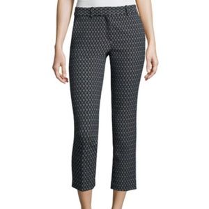 Theory Women Pants Treeca 2 Dimensional Jacquard Size 6 High Waist Ankle